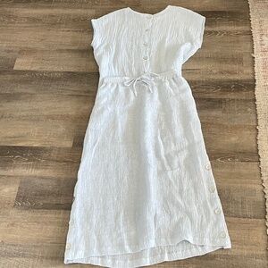 Tahari Light Blue Button-Down Dress